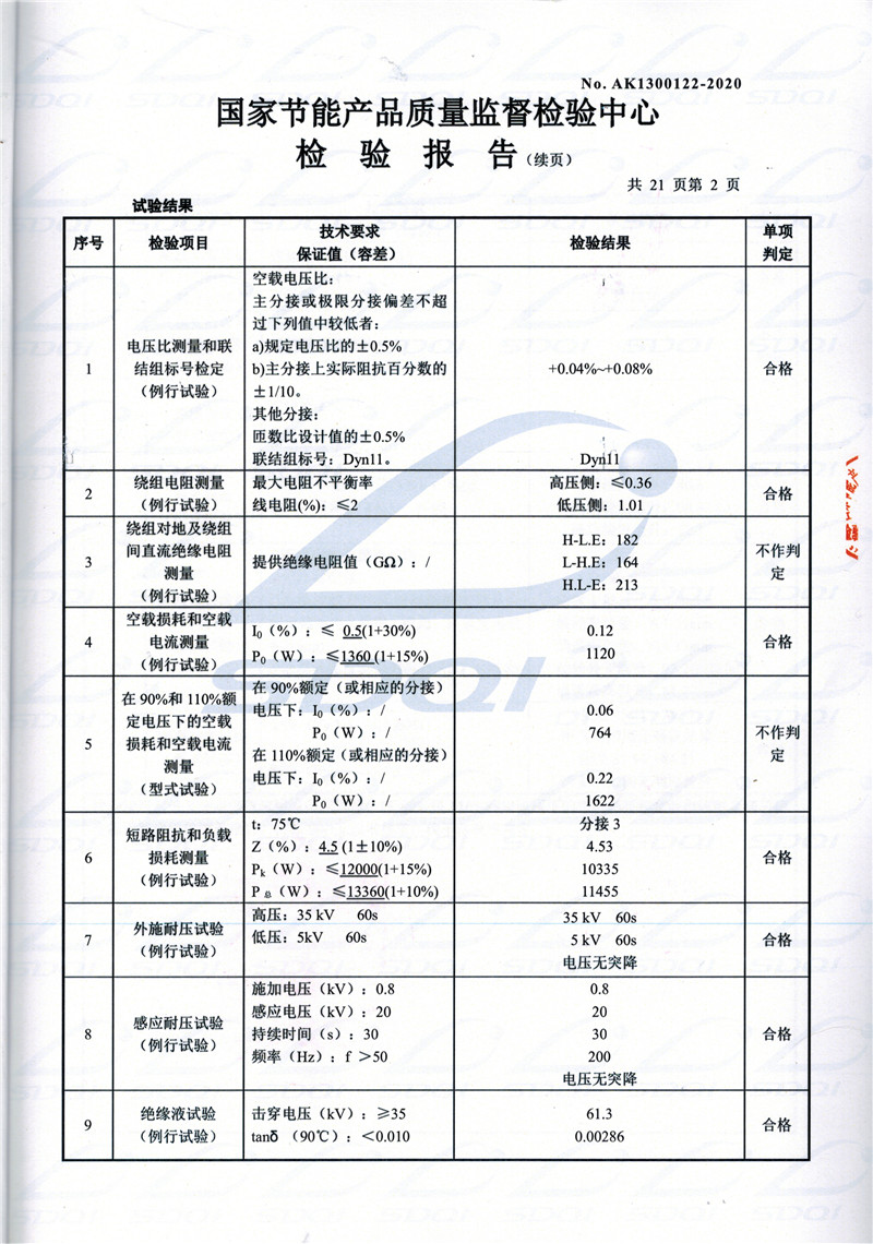 高低压试验报告-S11-1250将乐将乐将乐油浸式变压器-2.jpg